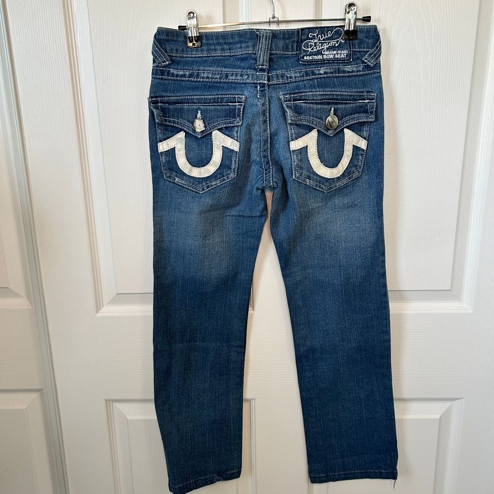 True Religion Jeans Womens 26 White Horseshoe Skinny Low Rise Vintage